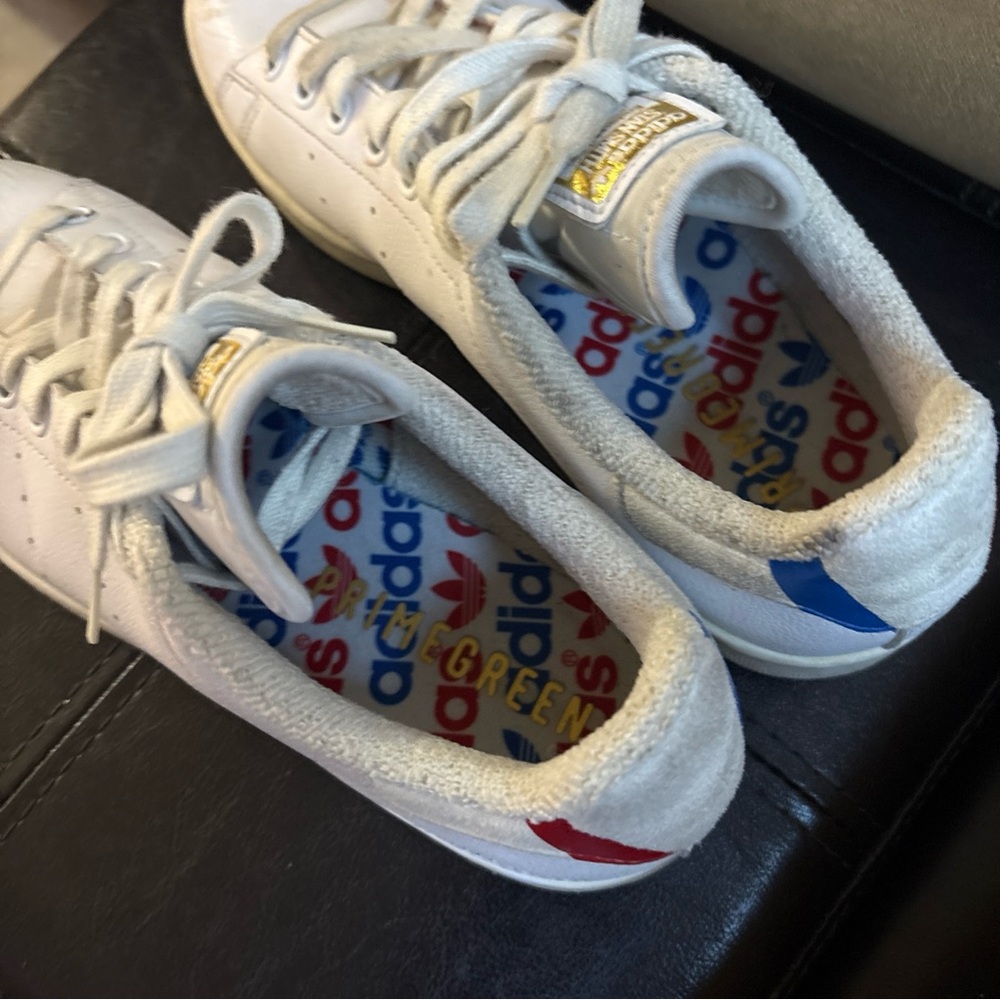 Adidas Stan Smith Scarlet White Red & Blue Sneakers SZ 7.5 - Picture 8 of 11